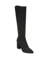 Franco Sarto Women's Katherine Block Heel Pointed Toe Knee High Boots In Black Suede