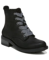 Lifestride Kunis Cozy Faux Shearling Lined Lace-up Boot In Black