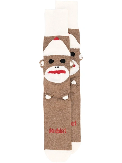 Doublet Brown Knit Sockmonkey Socks