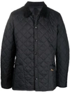 Barbour Quilted Front Button-fastening Jacket In Black