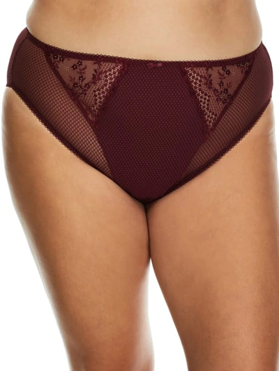 Elomi Charley Hi-cut Smoothing Brief In Aubergine