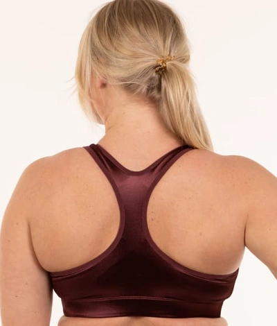 Enell High Impact Wire-free Racerback Sports Bra In Big Sky Burgundy