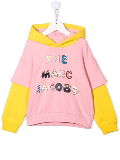 The Marc Jacobs Kids' Logo-print Cotton Hoodie In Pink