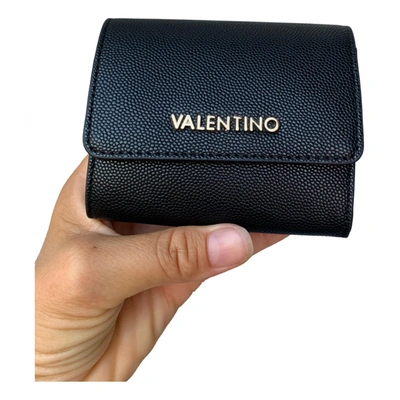 Pre-owned Valentino By Mario Valentino Vegan Leather Clutch In Black