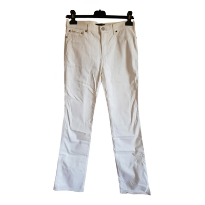 Pre-owned Roberto Cavalli Straight Jeans In White