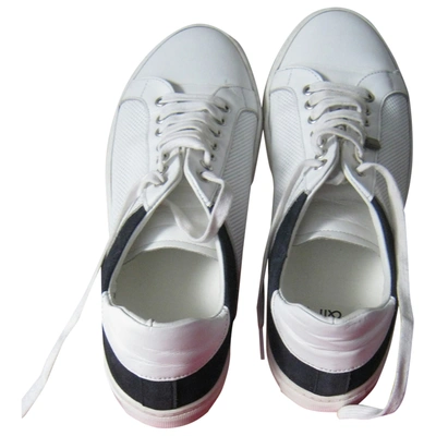 Pre-owned Iris & Ink Leather Trainers In White