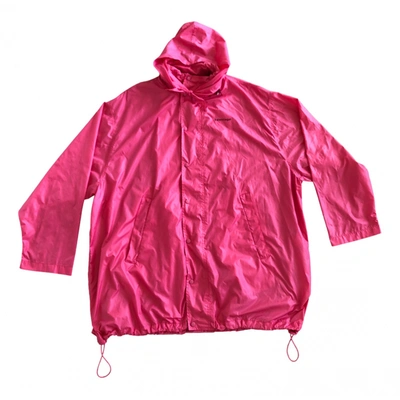 Pre-owned Balenciaga Trench Coat In Pink