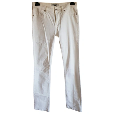 Pre-owned Saint Laurent Straight Jeans In White