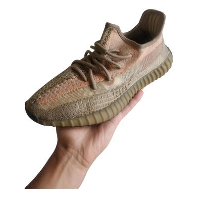 adidas gazelle silver green womens Yeezy x Adidas Two Tone Knit Fabric Boost 350 V2 Citrin Sneakers Size main image 0