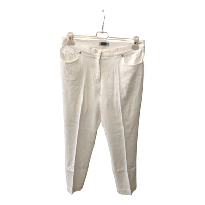 Pre-owned Krizia Trousers In White