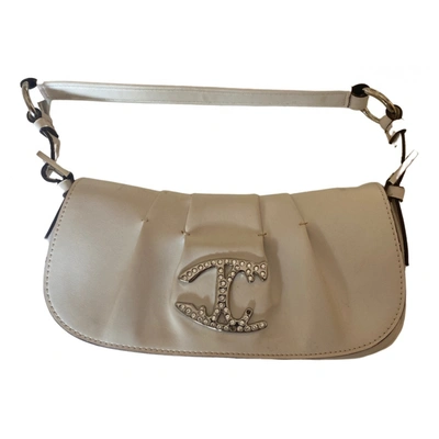 Pre-owned Just Cavalli Leather Clutch Bag In White