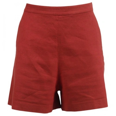 Pre-owned Theory Mini Short In Red