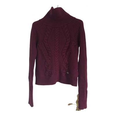 Pre-owned Burberry Jumper In Burgundy