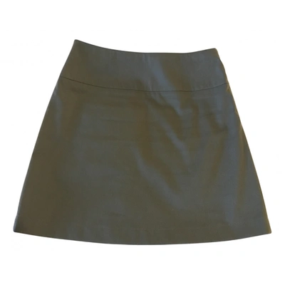 Pre-owned Apc Mini Skirt In Khaki