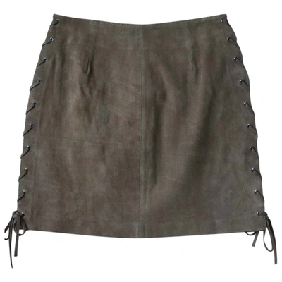 Pre-owned Lpa Mini Skirt In Beige