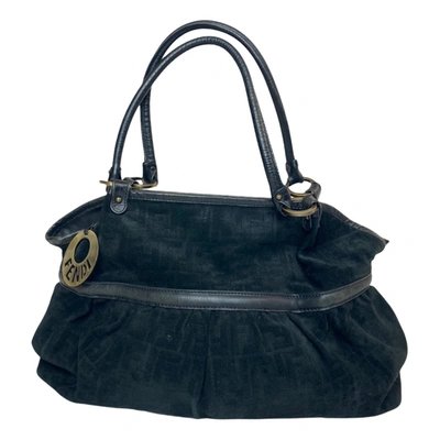 Pre-owned Fendi Chef Leather Handbag In Black