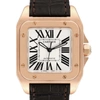 CARTIER SANTOS 100 MIDSIZE ROSE GOLD SILVER DIAL MENS WATCH W20108Y1,83F87E0D-79ED-F0F2-33F8-17A21299327D