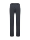 Pt01 Delave Stretch Tricotine Slim Fit Dress Pants In Gray