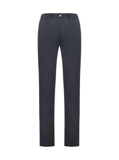 Pt01 Delave Stretch Tricotine Slim Fit Dress Pants In Gray