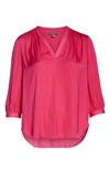 Vince Camuto Rumple Fabric Blouse In Pink Flame