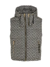 BALMAIN BALMAIN MONOGRAM PATTERN PADDED GILET