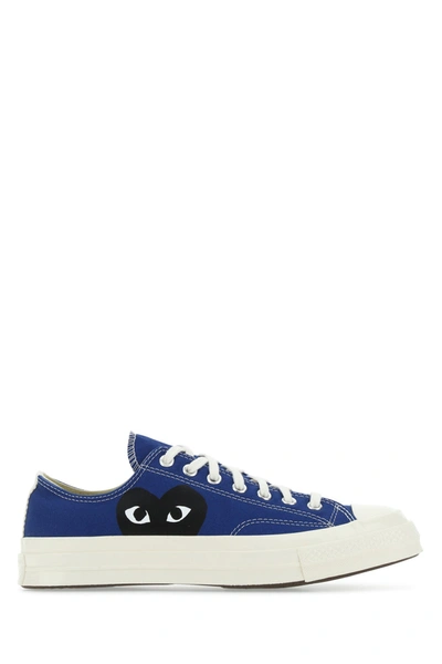 COMME DES GARÇONS PLAY COMME DES GARCONS PLAY BLUE CANVAS COMME DES GARÇONS X CONVERSE SNEAKERS