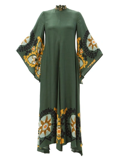 La Doublej Magnifico Printed-crepe Maxi Dress In Suzany Placée