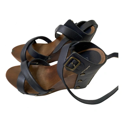 Pre-owned See By Chloé Leather Sandals In Blue