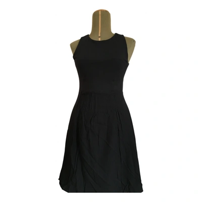 Pre-owned Stefanel Wool Mid-length Dress In Black