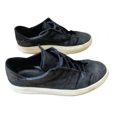 Pre-owned The Last Conspiracy Leather Low Trainers In Black