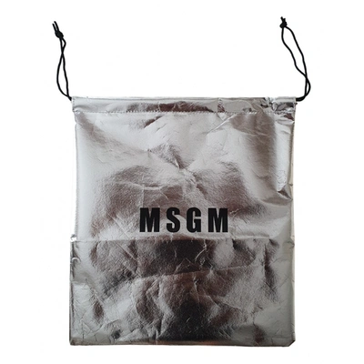 Pre-owned Msgm Cloth Bag In Silver