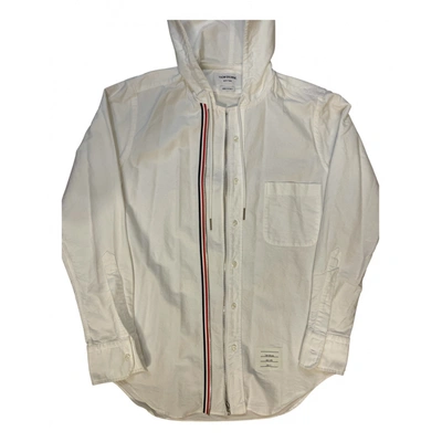 Pre-owned Thom Browne Coat In White