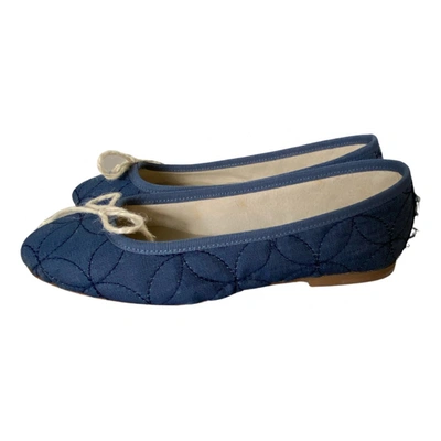 Pre-owned Anniel Cloth Ballet Flats In Blue