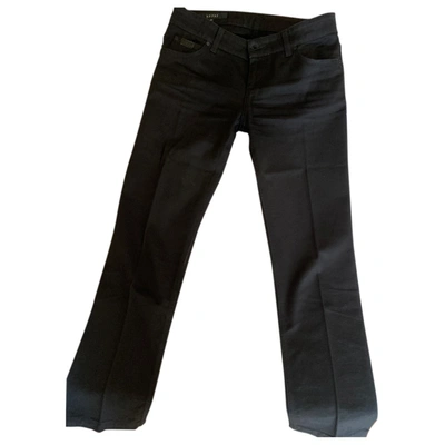 Pre-owned Gucci Straight Pants In Black