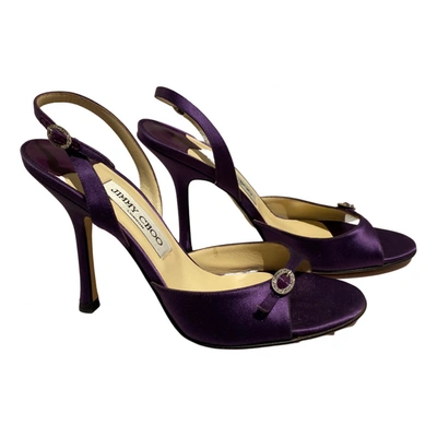 Pre-owned Jimmy Choo Cloth Sandals In Purple