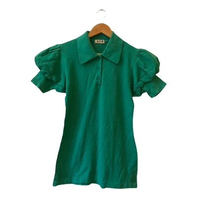 Pre-owned Issey Miyake Polo In Green
