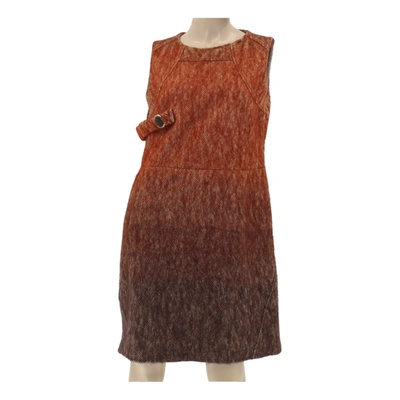 Pre-owned Roberto Cavalli Wool Mid-length Dress In Multicolour
