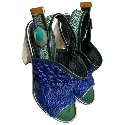 Pre-owned Nicholas Kirkwood Cloth Sandals In Blue