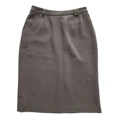 Pre-owned Burberry Mid-length Skirt In Khaki