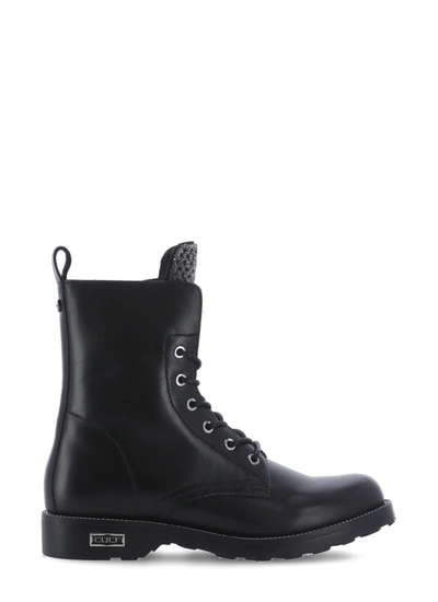 Cult Side Logo-plaque Boots In Black