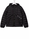 Diesel Teen Jdwain Hooded Puffer Jacket In 黑色
