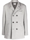 BRUNELLO CUCINELLI DOUBLE-BREASTED COTTON-WOOL COAT