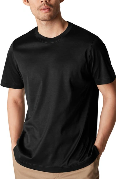Eton Shirts Slim Fit Black Jersey T-shirt 18 Black