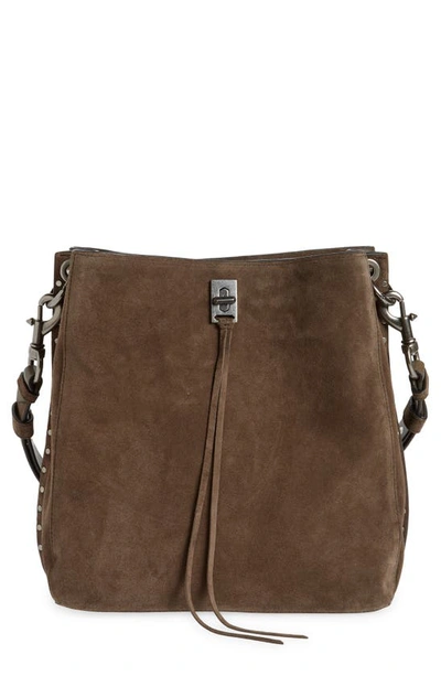 Rebecca Minkoff Darren Deerskin Leather Shoulder Bag In Porcini