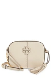 Tory Burch Mcgraw Pebbled-leather Camera Bag In Beige