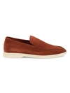 Loro Piana Summer Walk Virgin Wool Moccasins In Red Moon