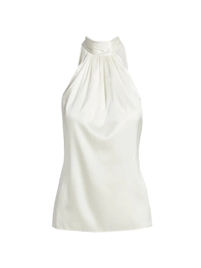 Ramy Brook Lori Silk Halter Top In Ivory