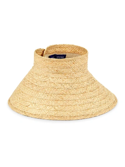 Hat Attack Roll Up Travel Visor In Natural