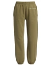 Marc Jacobs Cotton Logo Sweatpants In Slate Green
