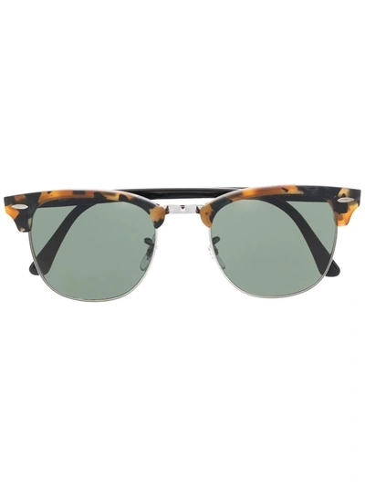 Ray Ban Clubmaster Sunglasses In Brown